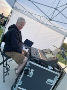 Sound Engineer Pete DeLong mans the controls!